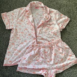 Kate Spade pink satin pajama set